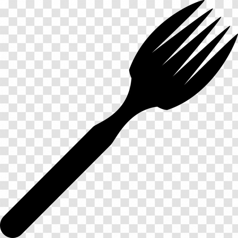 Fork Kitchen Utensil Spoon Tool - Monochrome Photography Transparent PNG