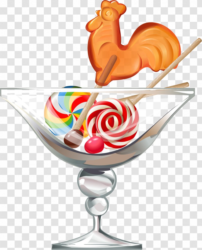 Lollipop Candy Cane Cotton - Dairy Product - Vector Hand-painted Glass Transparent PNG
