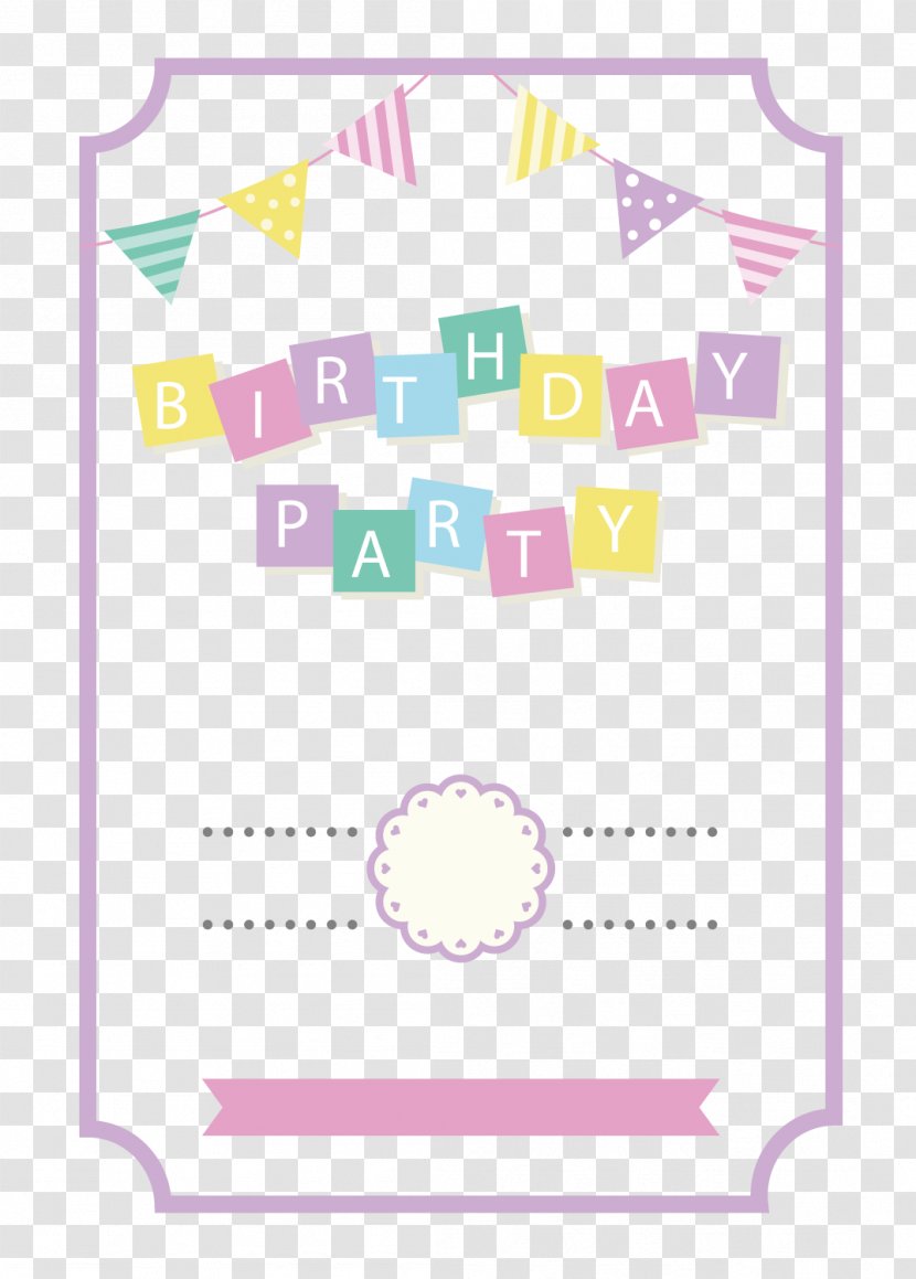 Paper Wedding Invitation Birthday Party Convite - Pastel - Hand Painted Decorations Transparent PNG