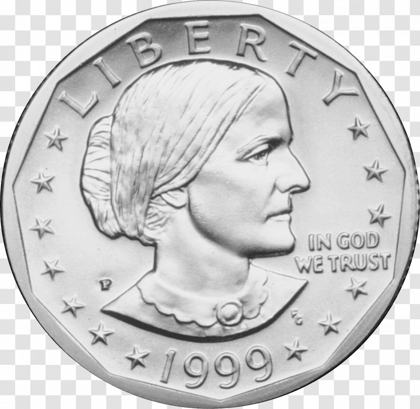Susan B. Anthony Dollar Coin Eisenhower Value - United States - Image Transparent PNG
