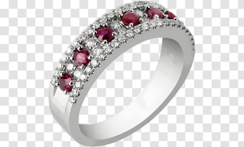 Ruby Wedding Ring Platinum Silver Gold Transparent PNG