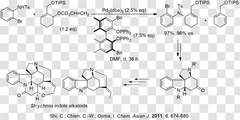 Smiles Rearrangement Heterocyclic Compound Reaction Molecule Chemical - Regioselectivity - Black And White Transparent PNG