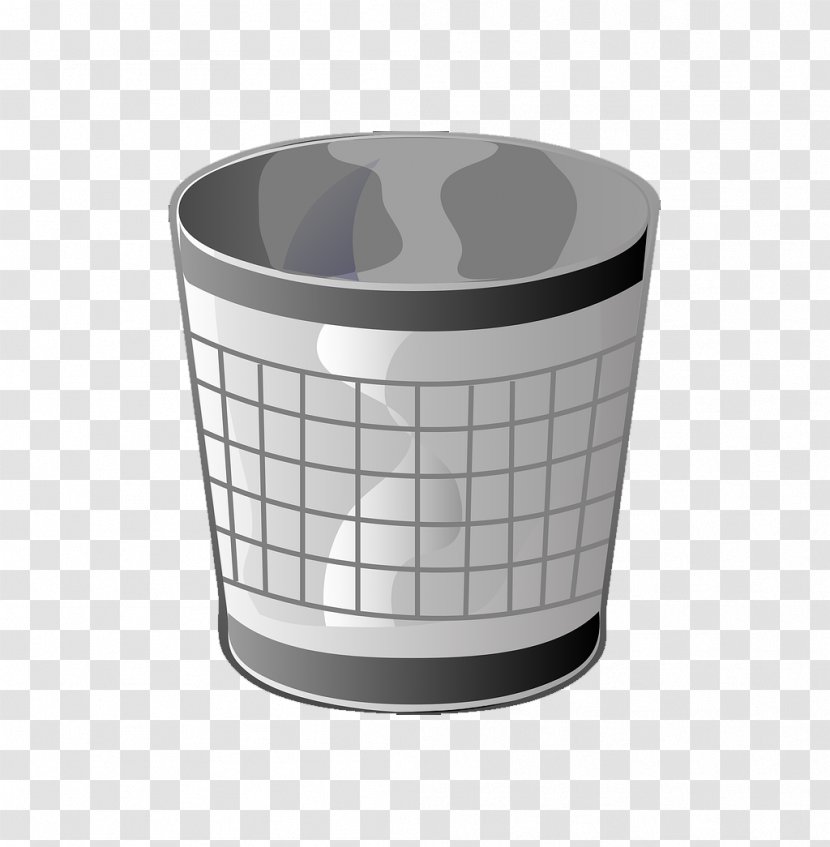 Waste Container Recycling Bin Clip Art - Trash - Cartoon Reticulated Can Transparent PNG