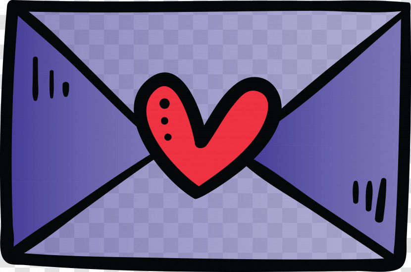 Valentines Day Heart Letter Transparent PNG