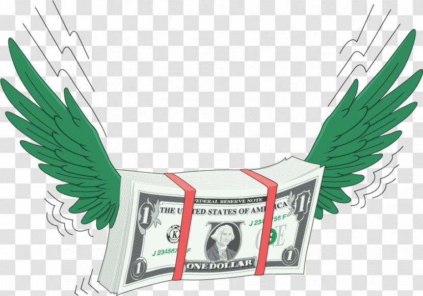 Money Finance Bank Investor Investment - Vector Hand-drawn Dollar Bills Fly Away Transparent PNG