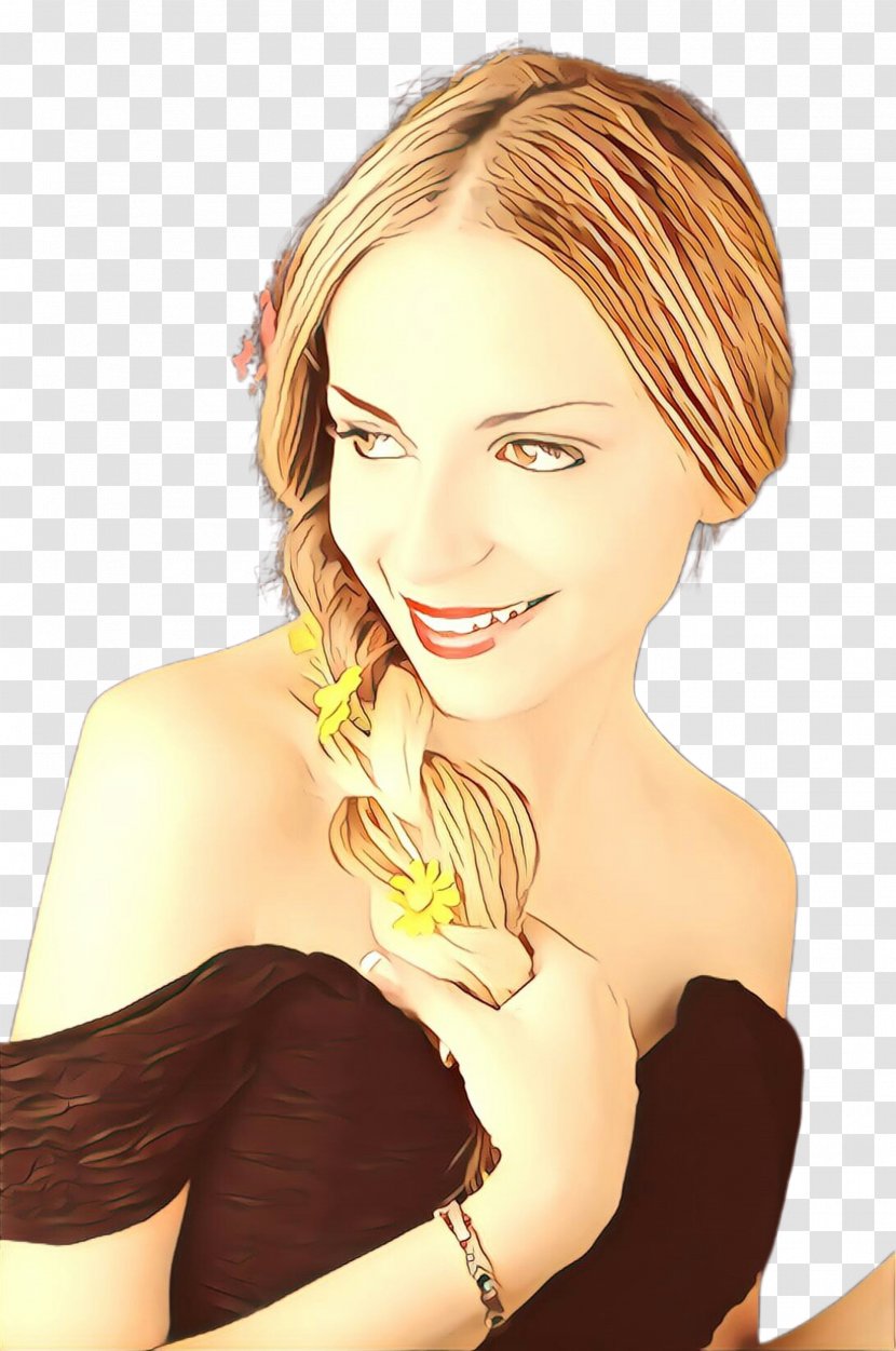 Hair Face Hairstyle Shoulder Chin - Blond - Lip Transparent PNG