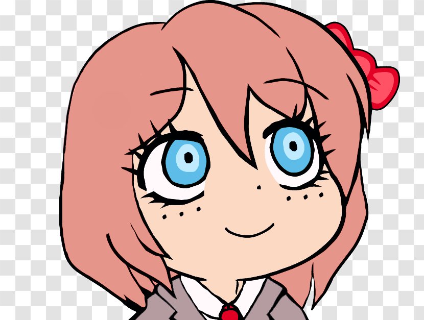 Eye Smile Doki Literature Club! Video Game Cheek - Cartoon Transparent PNG