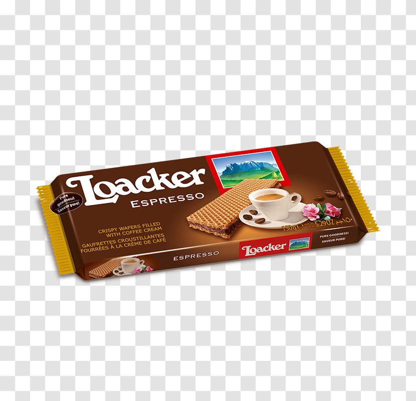 Quadratini Loacker Wafer Espresso Milk - Snack - Latte Transparent PNG