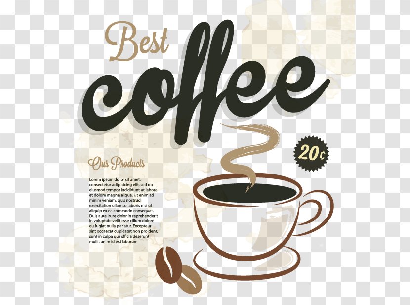Coffee Caffxe8 Americano Cafe Flat White - Cappuccino - Vector Material Transparent PNG