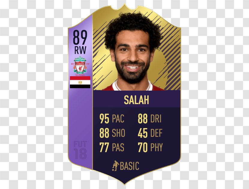 Mohamed Salah FIFA 18 2017–18 Premier League Liverpool F.C. 19 - Moustache - Fifa Golden Boot Transparent PNG