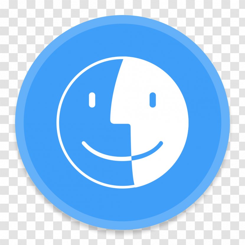 Blue Emoticon Area Text - Finder 2 Transparent PNG