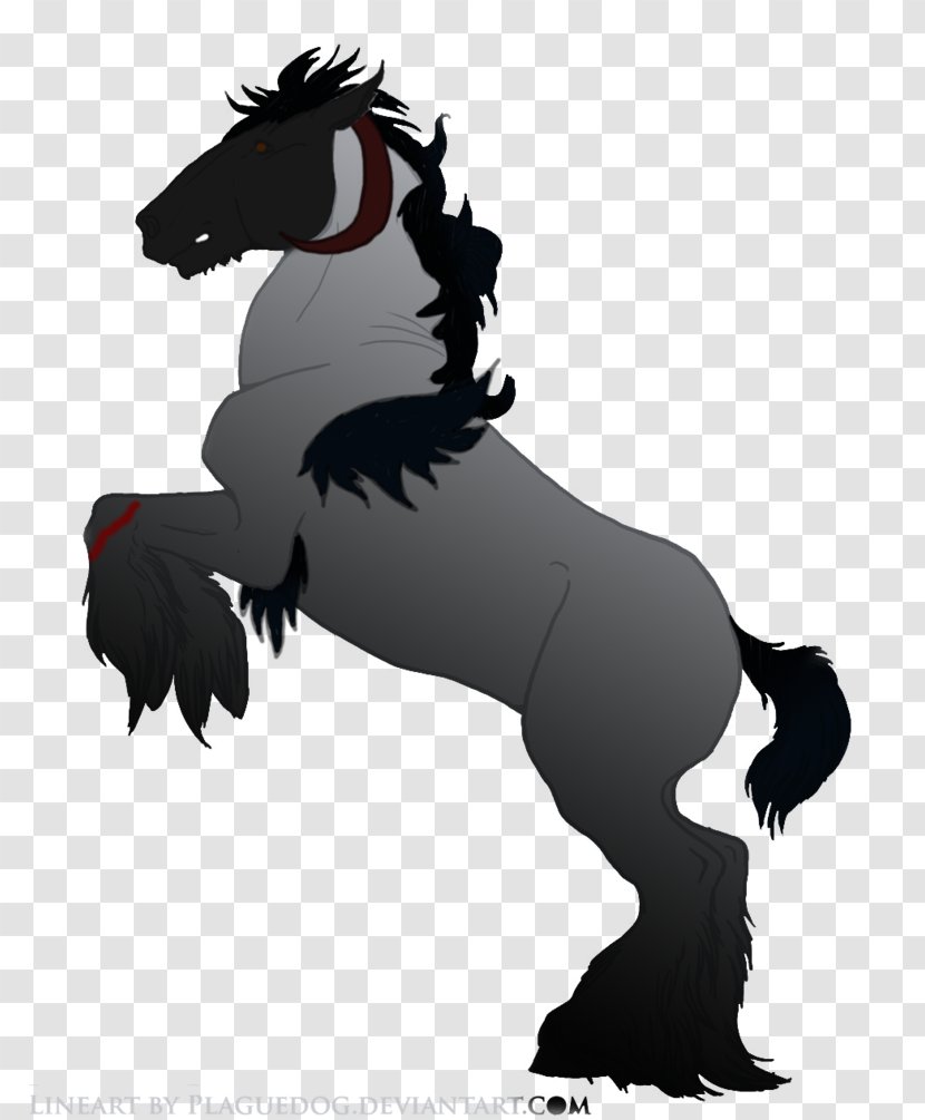 Clydesdale Horse Gypsy Mane Percheron Stallion - Drawing - Mustang Transparent PNG