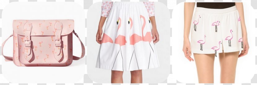 Clothing Fashion Skirt Gingham Pattern - White - Flamingos Transparent PNG