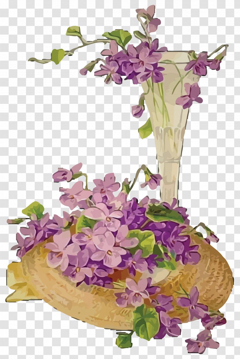 Flower Floral Design Painting - Art - Violet Transparent PNG