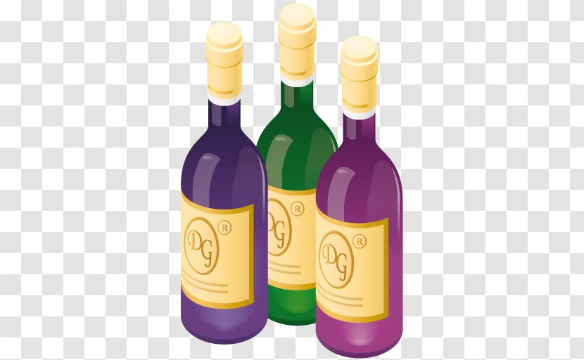 Glass Bottle Liqueur Drink - Wine Transparent PNG