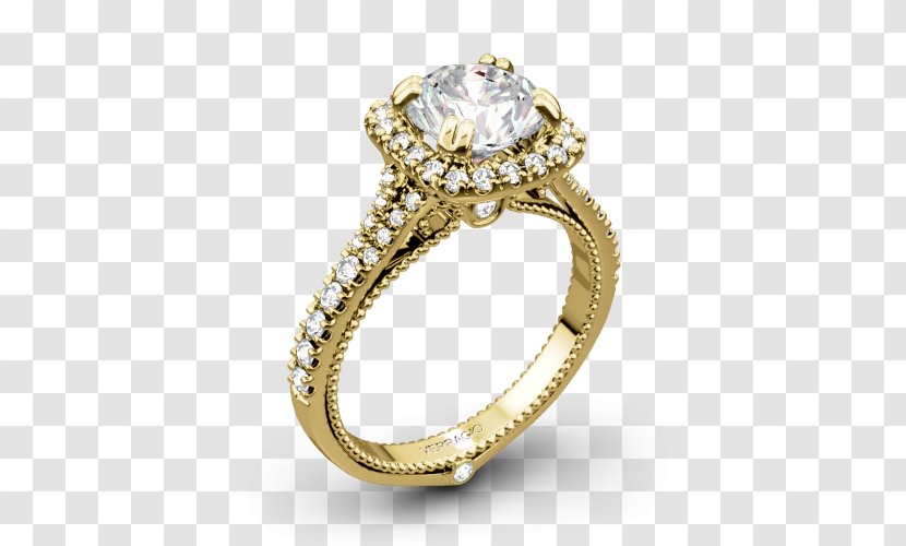 Engagement Ring Wedding Diamond - Colored Gold Transparent PNG