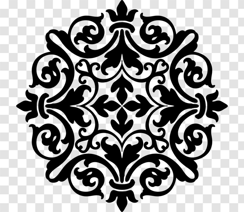 Stencil Silhouette Pattern - Drawing - Damask Transparent PNG