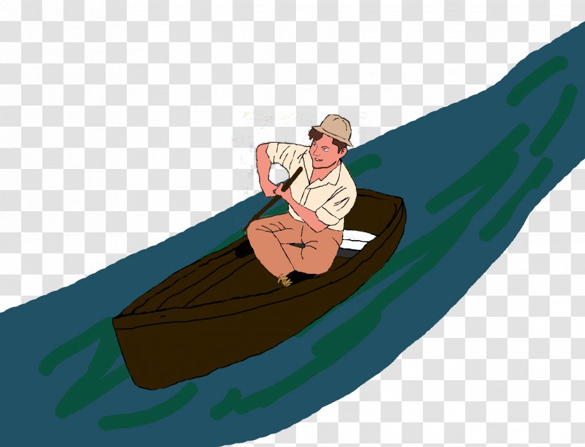Cartoon Vehicle Boating Clip Art - Rowing Transparent PNG