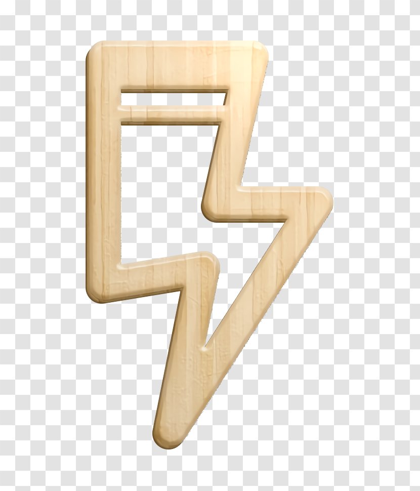 Alert Icon Bolt Electric - Beige - Logo Number Transparent PNG