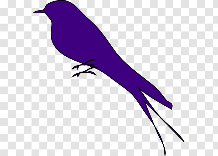 Bird Silhouette Purple Clip Art - Violet Transparent PNG