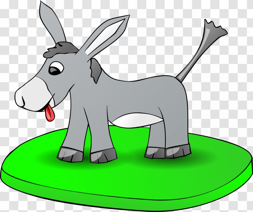 Donkey Free Content Clip Art - Horse Like Mammal - On The Grass Transparent PNG