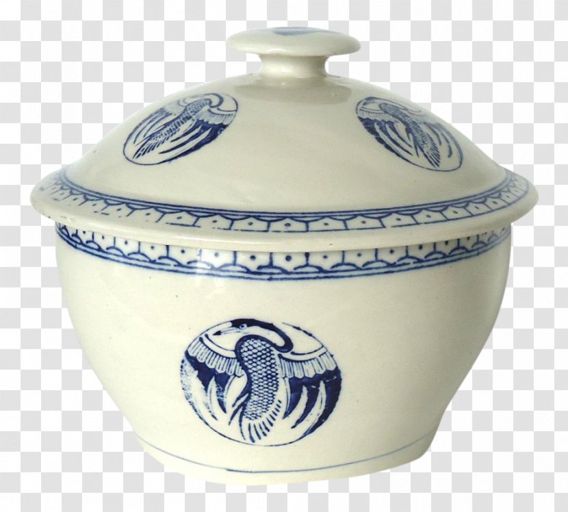 Blue And White Pottery Ceramic Porcelain Lid - Restoration Hardware Dishes Transparent PNG