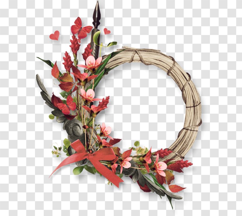 Picture Frames Flower Floral Design Clip Art - Creative Christmas Wreath Transparent PNG
