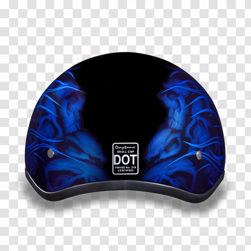 Motorcycle Helmets Bicycle Cap Daytona - BLUE FLAME Transparent PNG