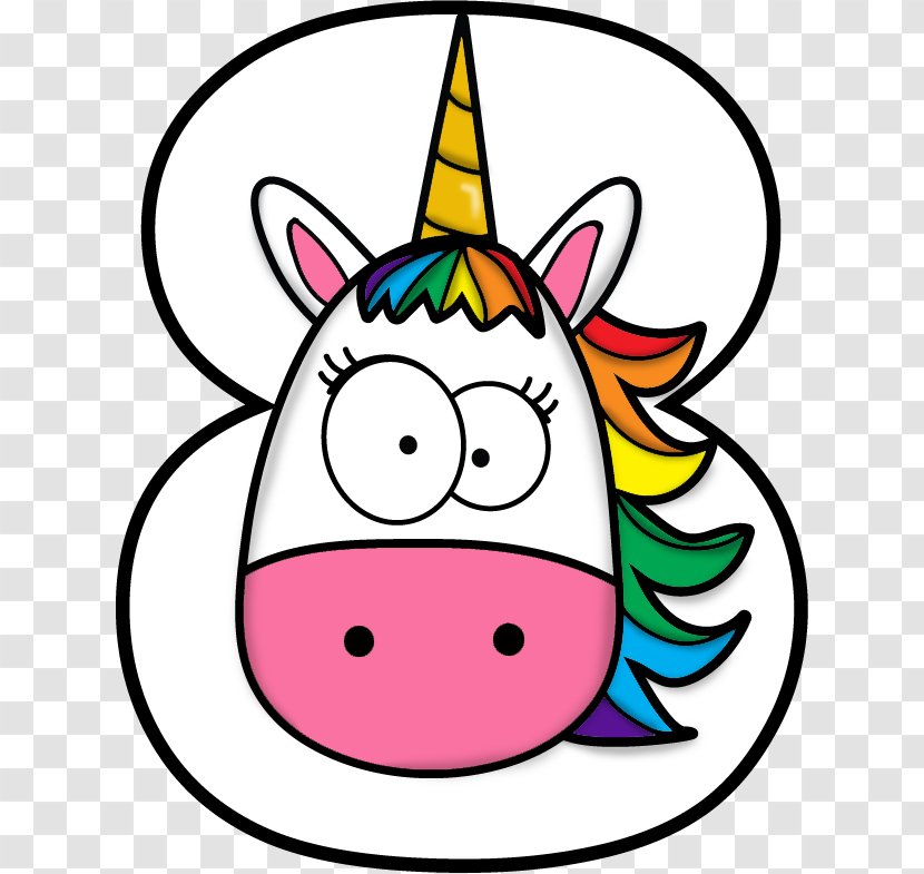 Unicorn Drawing Birthday Number Party Transparent PNG