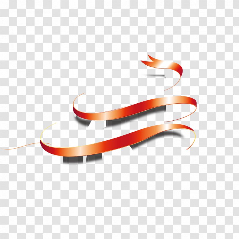 Colored Ribbon - Red - Vecteur Transparent PNG