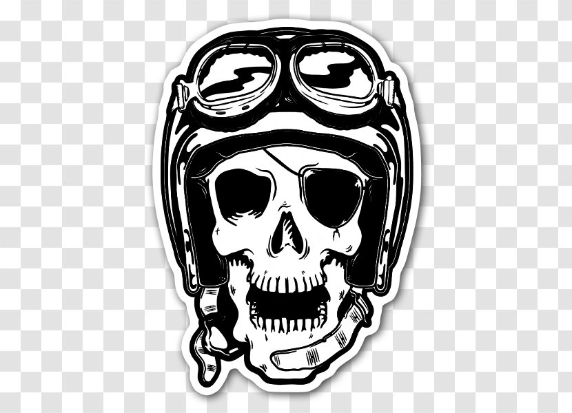 Bom Despacho Paper Sticker UNA University Centre Decal - Motorcycle Skull Transparent PNG