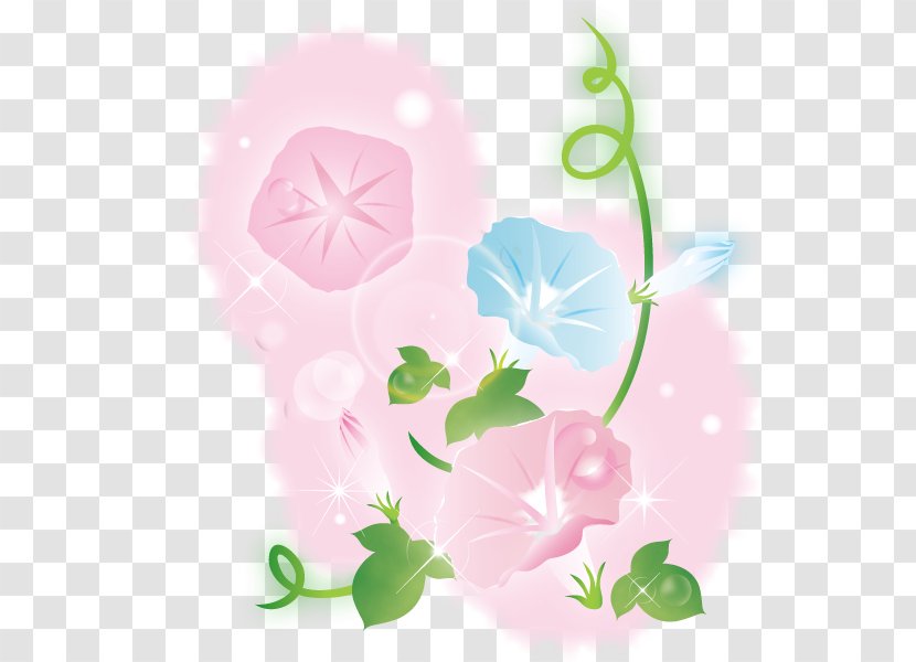 Watercolor Morning Glory Flower. - Washi - Pink Transparent PNG