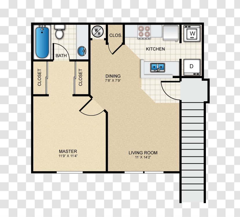 The Bungalows At Hueco Estates House Plan Floor Cottage - Area Transparent PNG