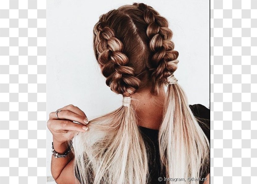 Braid Hairstyle Ponytail Fashion - French - Hair Transparent PNG