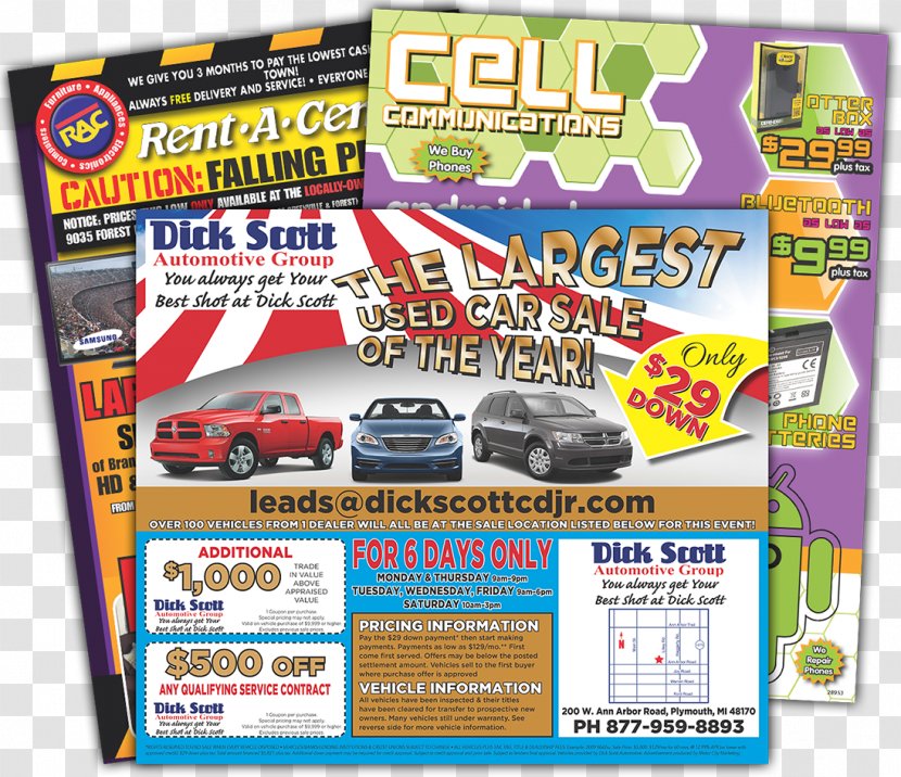 Best Choice Marketing Solutions Advertising Rack Card Flyer - Model Car Transparent PNG