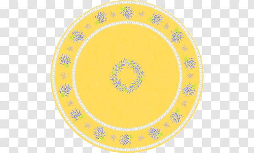 Valensole Platter Yellow Tablecloth Cotton - Enduit Transparent PNG