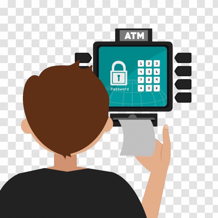 Payment Euclidean Vector Illustration - Drawing - Hand-painted ATM Ticket Machine Transparent PNG