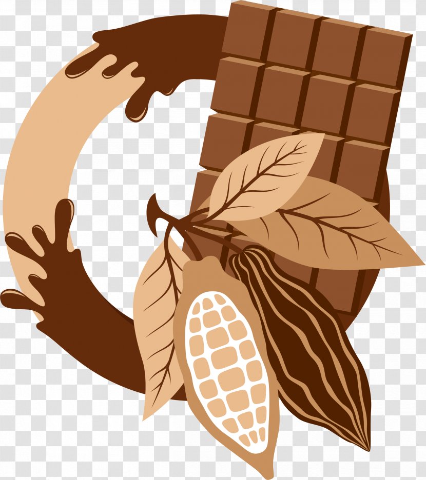 Brown Simple Chocolate Plant Decoration Pattern - Food - Leaf Transparent PNG