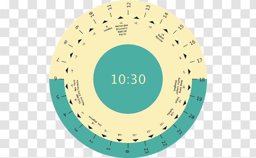 Android World Clock - Turquoise Transparent PNG