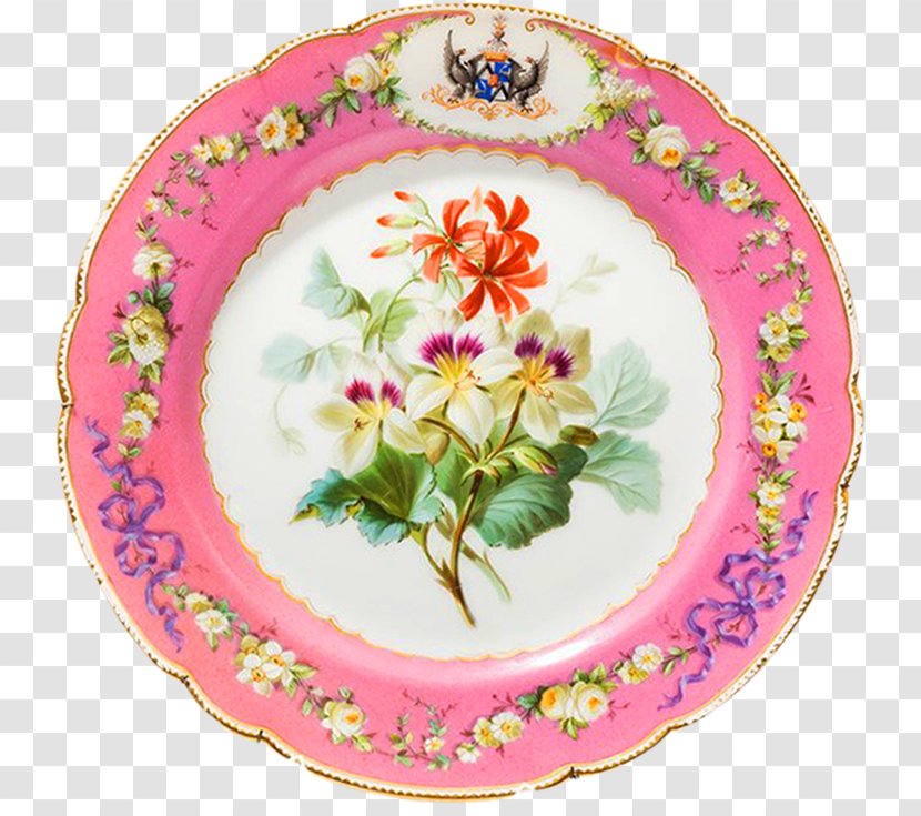 Plate Platter Porcelain Tableware Flower Transparent PNG