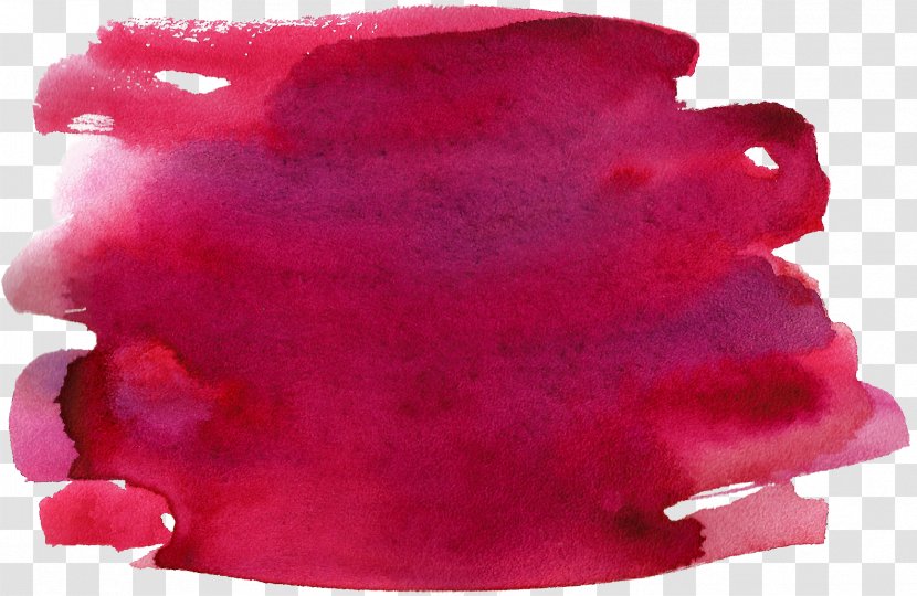 Watercolor Painting Red Ink - Effect Wine Transparent PNG