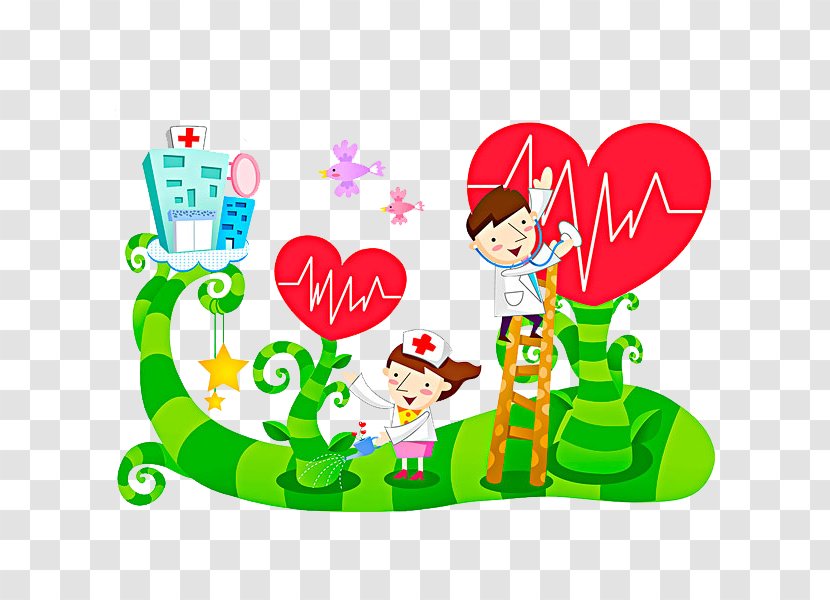 Physician Nurse Clip Art - Heart - The Doctor On Ladder Transparent PNG