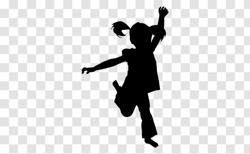 Silhouette Athletic Dance Move Standing Happy Dancer Transparent PNG