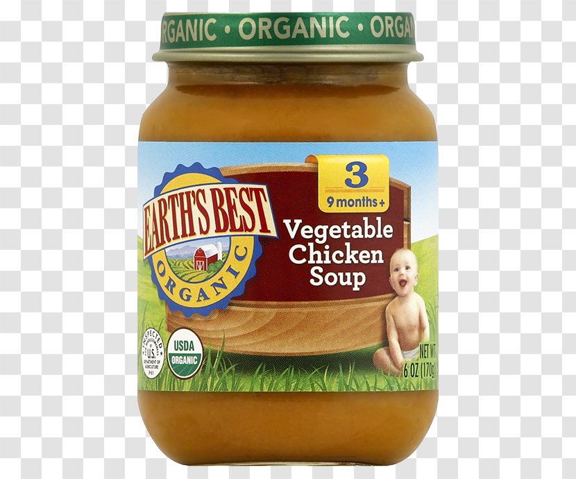 Organic Food Chicken Soup Baby Flavor - Vegetarian Transparent PNG