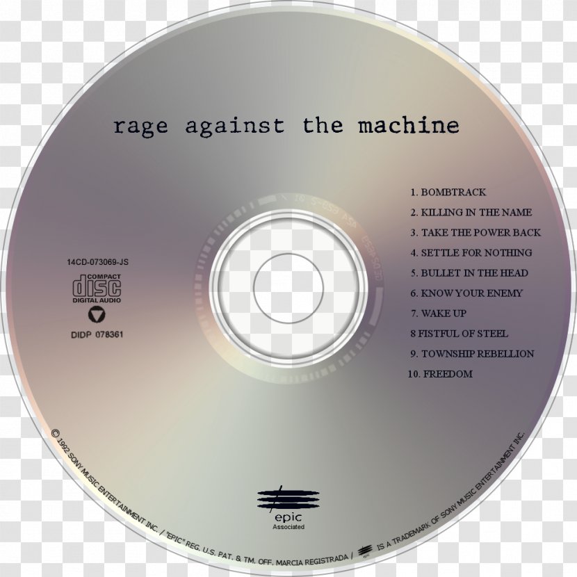 Compact Disc Rage Against The Machine 0 Album Live & Rare - Silhouette Transparent PNG