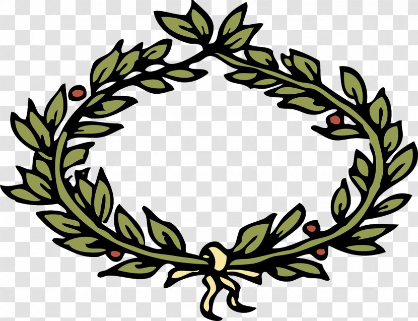 Laurel Wreath Crown Olive Clip Art - Line - Greece Transparent PNG