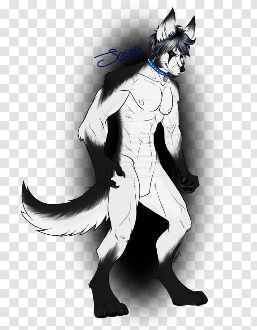 Drawing Furry Fandom Dog Male - Gray Wolf - Neon Arrow Transparent PNG