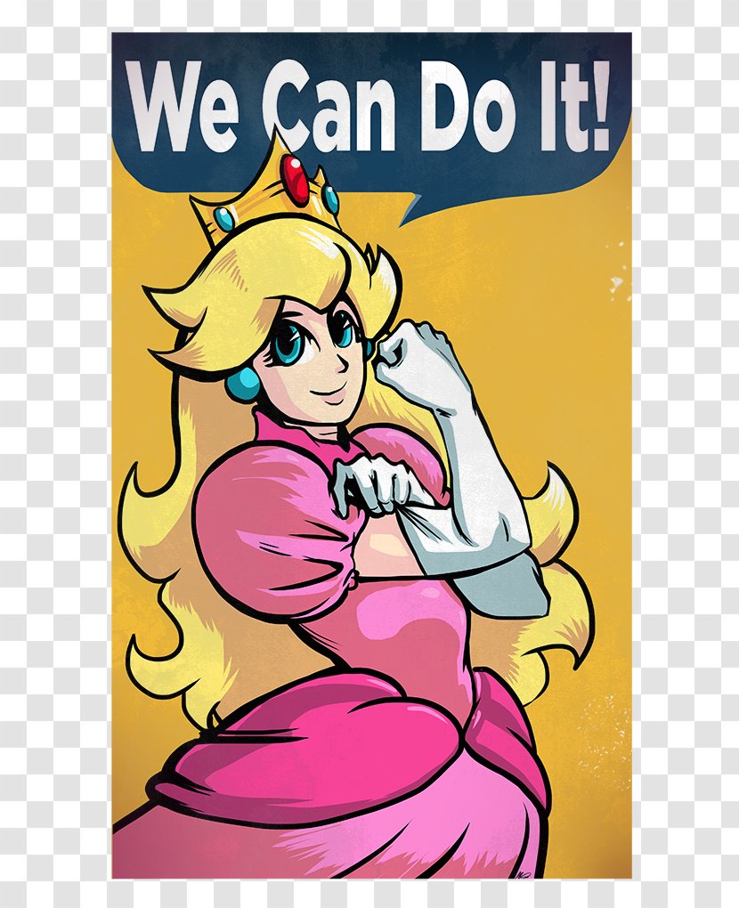 Super Princess Peach We Can Do It! Mario Bros. - Text - It Transparent PNG