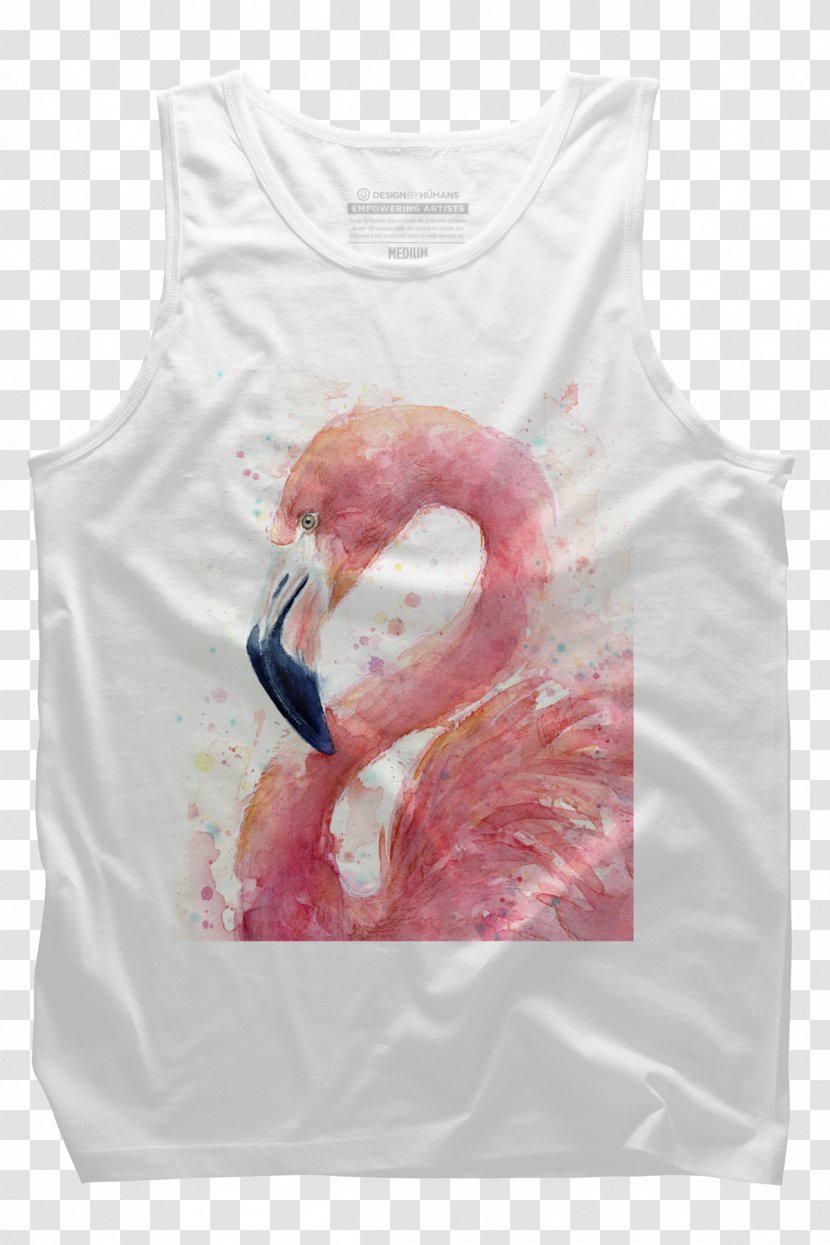 Watercolor Painting Art Portrait - Sleeve - Flamingo Transparent PNG