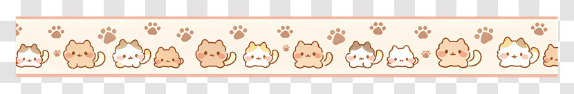 Line Of Cute Cat Faces Tape Transparent PNG